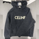 셀린느 【TJ공장】 립드 오버사이즈 울 스웨터 후드 (터보)