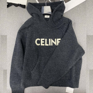 셀린느 【TJ공장】 립드 오버사이즈 울 스웨터 후드 (터보)