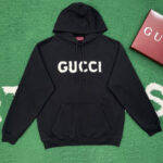 구찌 【잔디집】 후드티 로고 자수 코튼 (레어)