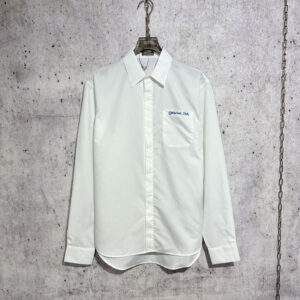디올 【사슬공장】 24ss Tag 자수 포플린 셔츠
