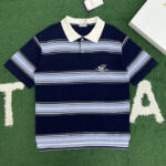 디올 【잔디집】 Couture 스트라이프 은방울꽃 폴로 셔츠 꾸뛰르 (레어)