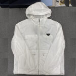 프라다 【터보공장】 （TJ공장） 리나일론 블루종 바람막이 자켓 화이트