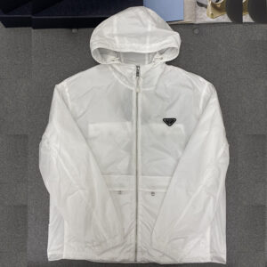 프라다 【터보공장】 （TJ공장） 리나일론 블루종 바람막이 자켓 화이트