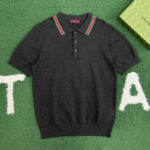 구찌 【잔디집】 폴로 셔츠 니트 코튼 실크 (레어)