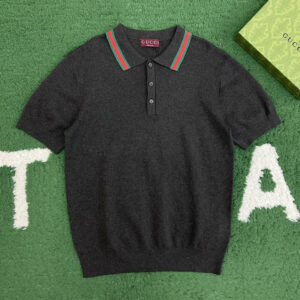 구찌 【잔디집】 폴로 셔츠 니트 코튼 실크 (레어)