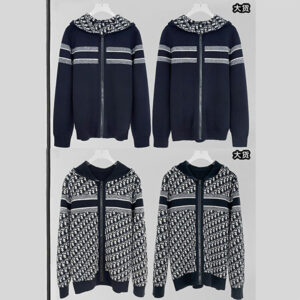 디올 【YD공장】 리버서블 후드 지퍼 가디건 테크니컬 캐시미어