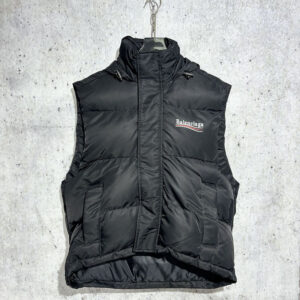 발렌시아가 【사슬공장】 24SS 푸퍼 패딩 베스트 웨이브로고