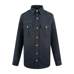 셀린느 【잔디집2】 로고 트리오페 버튼 코튼 울 셔츠（세븐）