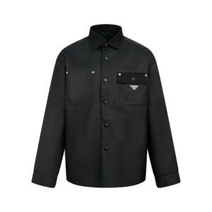 프라다 【잔디집2】 트라이앵글 로고 오버 셔츠（세븐）