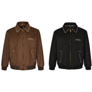 루이비통 【잔디집2】 스웨이드 카프스킨 엠브로이더드 보머 자켓（세븐）