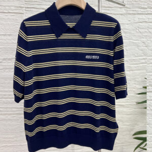 미우미우 울 캐시미어 폴로 스웨터