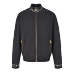 루이비통 【잔디집2】 더블 페이스 울 니트 블루종（세븐）