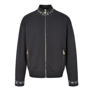 루이비통 【잔디집2】 더블 페이스 울 니트 블루종（세븐）