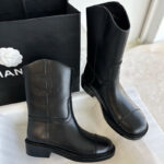 샤넬 【TJ공장】 24P 레더 앵클 부츠 (터보)