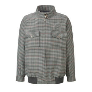 미우미우 【잔디집2】 로고 체크 블루종 자켓（세븐）