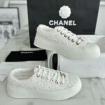 샤넬 【TJ공장】 24P 트위드 골드 브로치 스니커즈 （터보）