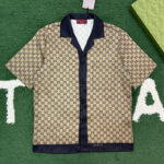 구찌 【잔디집】 GG 홀스빗 실크 트윌 셔츠（레어）