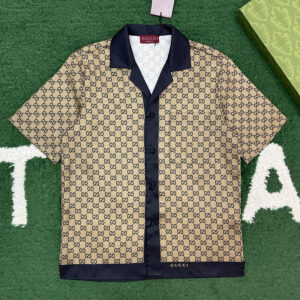 구찌 【잔디집】 GG 홀스빗 실크 트윌 셔츠（레어）