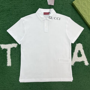 구찌 【잔디집】 로고 프린트 폴로 셔츠（레어）