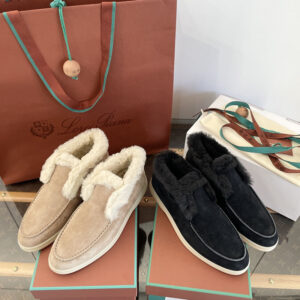 로로피아나 오픈 워크 펄 앵클 부츠