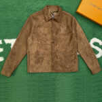 루이비통 【잔디집】 스웨이드 모노그램 엠브로이더드 오버셔츠 （레어）