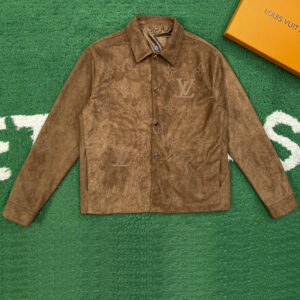 루이비통 【잔디집】 스웨이드 모노그램 엠브로이더드 오버셔츠 （레어）