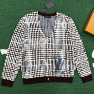 루이비통 【잔디집】 플래드 텍스처드 가디건 (레어)