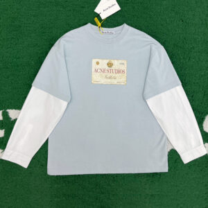 아크네 【잔디집】 레이어드 프린트 티셔츠（레어）