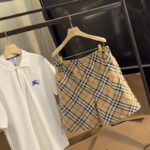 버버리 체크 트윌 드로스트링 숏 팬츠 샌드