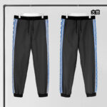 루이비통 【YD공장】 LV 조거 팬츠 페어 아일 스트라이프 나일론