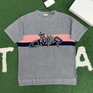 디올 【잔디집】 x 루이스 해밀턴 니트 울 반팔 티셔츠（레어）