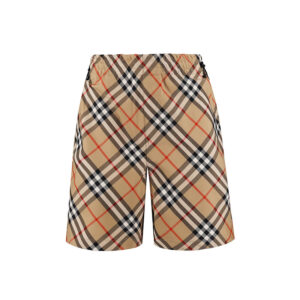 버버리 【잔디집2】 체크 실크 숏 팬츠（세븐）