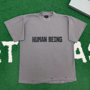 발렌시아가 【잔디집】 Human Being 디스트로이드 반팔 티셔츠 (레어)