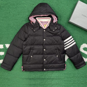 톰브라운 【잔디집】 4-Bar 사선완장 샤이니 립스탑 라이트웨이트 다운 필 자켓（레어）