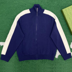 구찌 【잔디집】 코튼 니트 집업 봄버 자켓（레어）