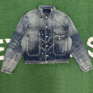 지방시 【잔디집】 페이디드 박시 플리츠 트럭커 자켓（레어）