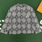 루이비통 【잔디집】 다미에 울 아가일 시크 카라리스 자켓 (레어)