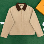 루이비통 【잔디집】 워크웨어 코튼 캔버스 블루종（레어）