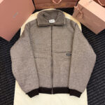 미우미우 【COPY】 집업 블루종 코튼 플리스 자켓