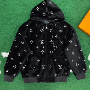 루이비통 【잔디집】 모노그램 엠벨리시드 시어링 후디（레어）