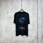 발렌시아가 [사슬공장] 파리 오버사이즈 티셔츠 블랙 페이디드 문