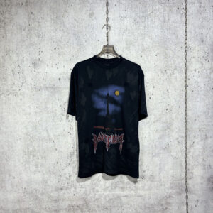 발렌시아가 [사슬공장] 파리 오버사이즈 티셔츠 블랙 페이디드 문