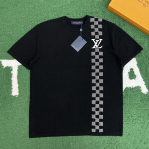 루이비통 【잔디집】 다미에 스트라이프 자카드 티셔츠（레어）
