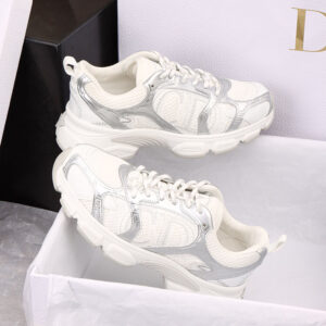 디올 【Hello】 크로노 스니커즈 화이트 메쉬 실버 （터보）