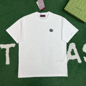 구찌 【잔디집】 GG 자수 코튼 저지 반팔 티셔츠（레어）