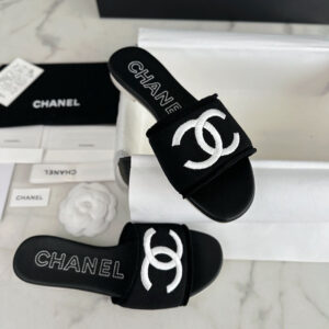 샤넬 [TJ공장] 24C CC로고 뮬 슬리퍼