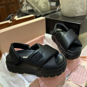 미우미우 [TJ공장] 패딩 슬링백 샌들 (터보)