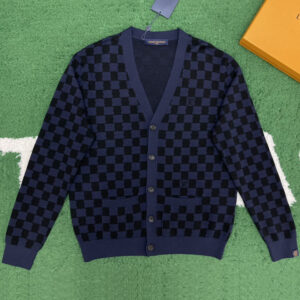 루이비통 【잔디집】 다미에 울 가디건（레어）