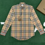 버버리 【잔디집】 스트레치 코튼 체크 셔츠（레어）