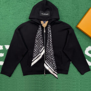 루이비통 【잔디집】 모노그램 후드 집업 스카프 (레어)